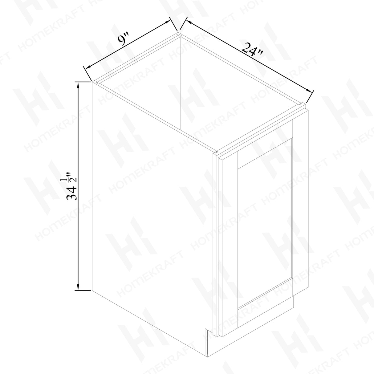 Full Height Door Bases-1Door