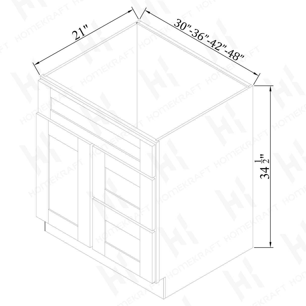 Vanity Single Sink Combo